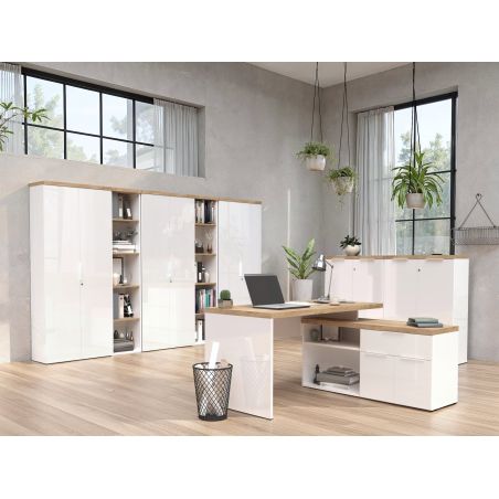 Armoire de bureau 2 portes AURELIA hauteur 115 cm