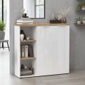 Armoire de bureau 120 cm AURELIA avec 2 portes et 3 niches