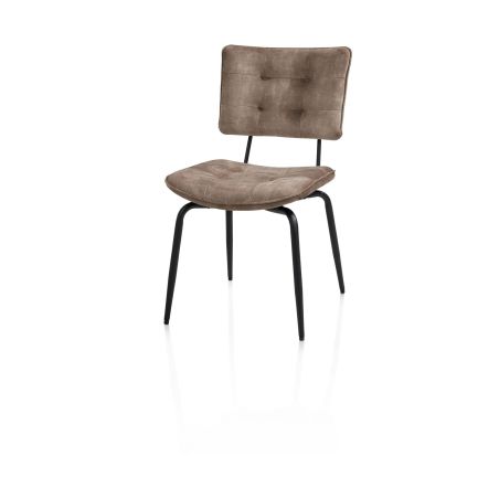 Manou, chaise - off black - tissu Karese - Henders and Hazel
