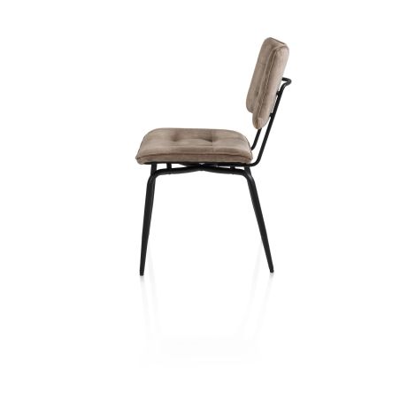 Manou, chaise - off black - tissu Karese - Henders and Hazel