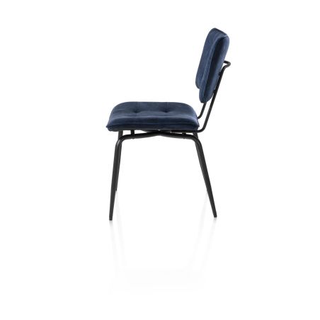 Manou, chaise - off black - tissu Karese - Henders and Hazel