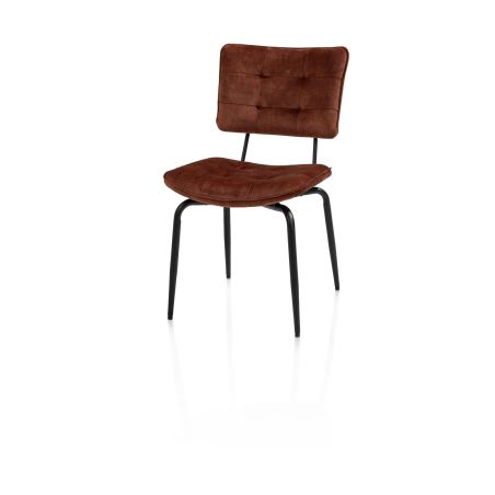 Manou, chaise - off black - tissu Karese - Henders and Hazel