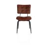 Manou, chaise - off black - tissu Karese - Henders and Hazel