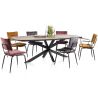 Manou, chaise - off black - tissu Karese - Henders and Hazel