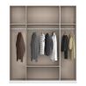 Armoire 181 cm BLISS avec 4 portes et 1 tiroir en décor blanc mat