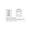 Armoire 181 cm BLISS avec 2 portes pleines, 2 portes miroirs et 1 tiroir en décor blanc mat