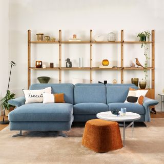 Canapé d'angle 310 cm ADORA avec chaise longue électrique en tissu escana de ROM1961