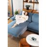 Canapé d'angle 310 cm ADORA avec chaise longue électrique en tissu escana de ROM1961