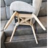 Chaise MILIE en tissu avec pieds bois massif naturel - 3 coloris possibles