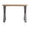 Metalox, table de bar 130 x 90 cm (hauteur: 92 cm) - plateau droit - pieds x métal - Henders and Hazel