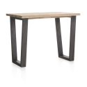 Metalox, table de bar 130 x 90 cm (hauteur: 92 cm) - plateau droit - pieds V en métal - Henders and Hazel