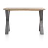 Metalox, table de bar 160 x 90 cm (hauteur: 92 cm) - plateau droit - pieds x métal - Henders and Hazel