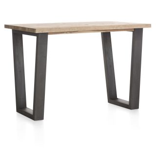 Metalox, table de bar 160 x 90 cm (hauteur: 92 cm) - plateau droit - pieds V en métal - Henders and Hazel