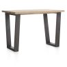 Metalox, table de bar 160 x 90 cm (hauteur: 92 cm) - plateau droit - pieds V en métal - Henders and Hazel