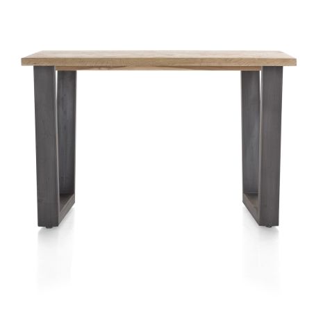 Metalox, table de bar 160 x 90 cm (hauteur: 92 cm) - plateau droit - pieds V en métal - Henders and Hazel