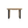 Metalox, table de bar à rallonge 140 (+ 50) x 90 cm (hauteur: 92 cm) - bords effet tronc d'arbre - pieds V en métal et bois