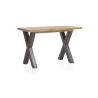Metalox, table de bar à rallonge 140 (+ 50) x 90 cm (hauteur: 92 cm) - plateau droit - pieds X en métal