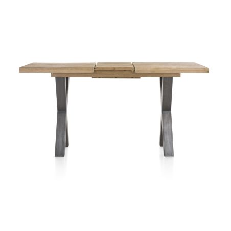 Metalox, table de bar à rallonge 140 (+ 50) x 90 cm (hauteur: 92 cm) - plateau droit - pieds X en métal