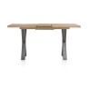Metalox, table de bar à rallonge 140 (+ 50) x 90 cm (hauteur: 92 cm) - plateau droit - pieds X en métal