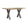 Metalox, table de bar à rallonge 140 (+ 50) x 90 cm (hauteur: 92 cm) - plateau droit - pieds X en métal