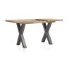 Metalox, table de bar à rallonge 140 (+ 50) x 90 cm (hauteur: 92 cm) - plateau droit - pieds X en métal