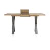 Metalox, table de bar à rallonge 140 (+ 50) x 90 cm (hauteur: 92 cm) - plateau droit - pieds X en métal