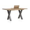Metalox, table de bar à rallonge 140 (+ 50) x 90 cm (hauteur: 92 cm) - plateau droit - pieds X en métal