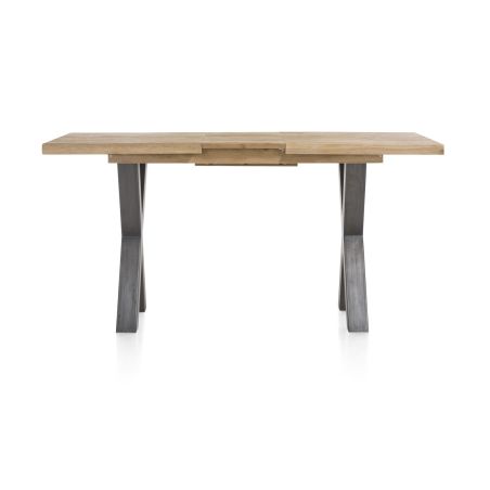 Metalox, table de bar à rallonge 140 (+ 50) x 90 cm (hauteur: 92 cm) - plateau droit - pieds X en métal