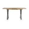 Metalox, table de bar à rallonge 140 (+ 50) x 90 cm (hauteur: 92 cm) - plateau droit - pieds X en métal