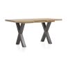 Metalox, table de bar à rallonge 140 (+ 50) x 90 cm (hauteur: 92 cm) - plateau droit - pieds X en métal