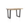 Metalox, table de bar à rallonge 140 (+ 50) x 90 cm (hauteur: 92 cm) - plateau droit - pieds V en métal