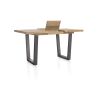 Metalox, table de bar à rallonge 140 (+ 50) x 90 cm (hauteur: 92 cm) - plateau droit - pieds V en métal