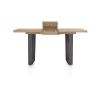 Metalox, table de bar à rallonge 140 (+ 50) x 90 cm (hauteur: 92 cm) - plateau droit - pieds V en métal