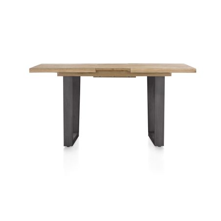 Metalox, table de bar à rallonge 140 (+ 50) x 90 cm (hauteur: 92 cm) - plateau droit - pieds V en métal