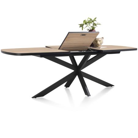 Avalox, table à rallonge ovale 190 (+ 60) x 110 cm - pied central - Henders and Hazel