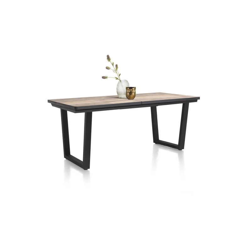 Avalox, table de bar à rallonge 190 (+ 60) x 98 cm - pieds v - Henders and Hazel