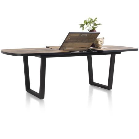 Avalox, table de bar à rallonge ovale 190 (+ 60) x 110 cm - pieds v - Henders and Hazel