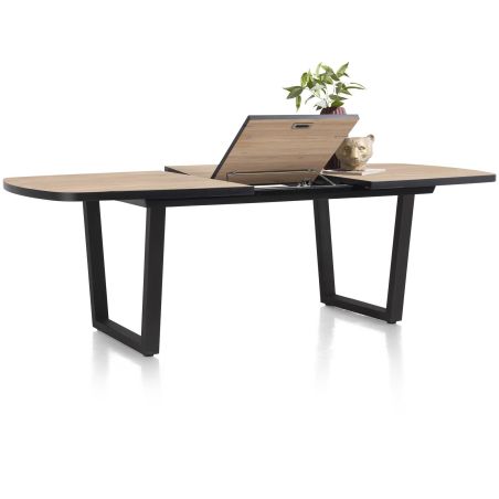 Avalox, table de bar à rallonge ovale 190 (+ 60) x 110 cm - pieds v - Henders and Hazel