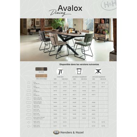 Avalox, table de bar ovale 210 x 110 cm - 4 pieds - Henders and Hazel