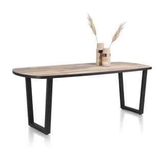 Avalox, table de bar ovale 210 x 110 cm - pieds v - Henders and Hazel