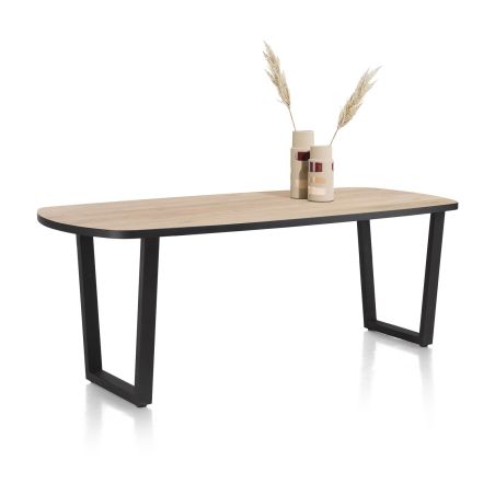 Avalox, table de bar ovale 210 x 110 cm - pieds v - Henders and Hazel