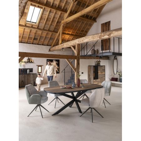 Avalox, table ovale 210 x 110 cm - pied central - Henders and Hazel