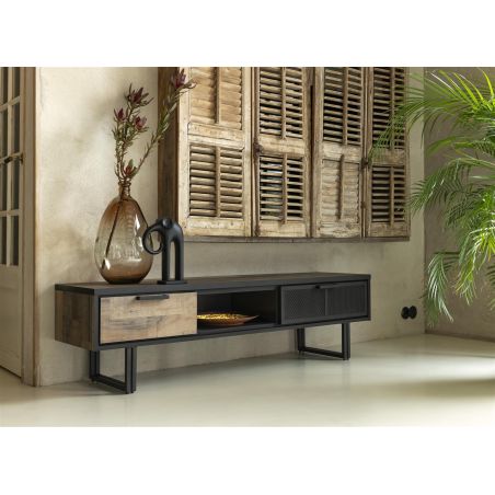 Avalon, meuble tv 200 cm. - 2-tiroirs + 1-niche - Henders&Hazel