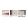 Armoire 181 cm BLISS avec 2 portes pleines, 2 portes miroirs et 2 tiroirs en décor gris metal mat