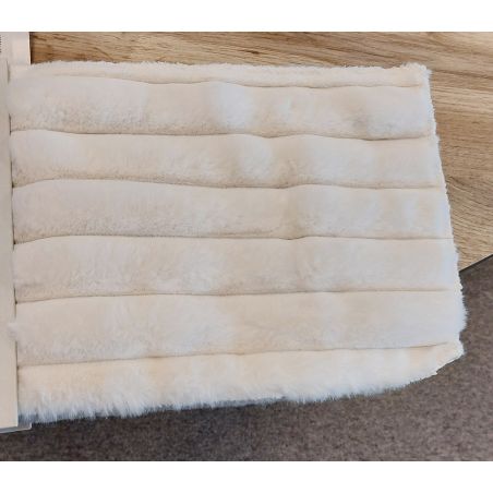 Canapé 3 places fixes DIMITRI 318 cm en tissu velours côtelé crème