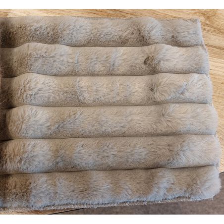 Canapé 2,5 places fixes DIMITRI 224 cm en tissu velours côtelé gris étain