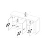 Buffet 3 portes CRONOS BLANC CADIZ avec LED inclus