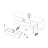 Meuble TV 156 cm CRONOS BLANC CADIZ V2 avec LED inclus