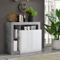 Buffet design 2 portes BURGA BETON 108 cm
