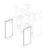 Buffet design 2 portes BURGA BETON 108 cm